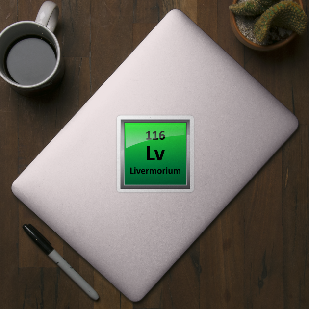 Livermorium Periodic Table Element Symbol by sciencenotes